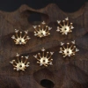 15mm cast copper flower stamens with diamonds, a best-selling color-preserving ancient-style accessory Specification image